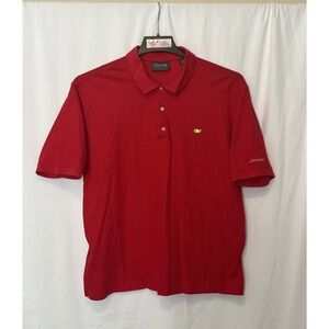 Masters Collection Mens Size XL Red Augusta National Cotton Golf Polo Shirt Logo